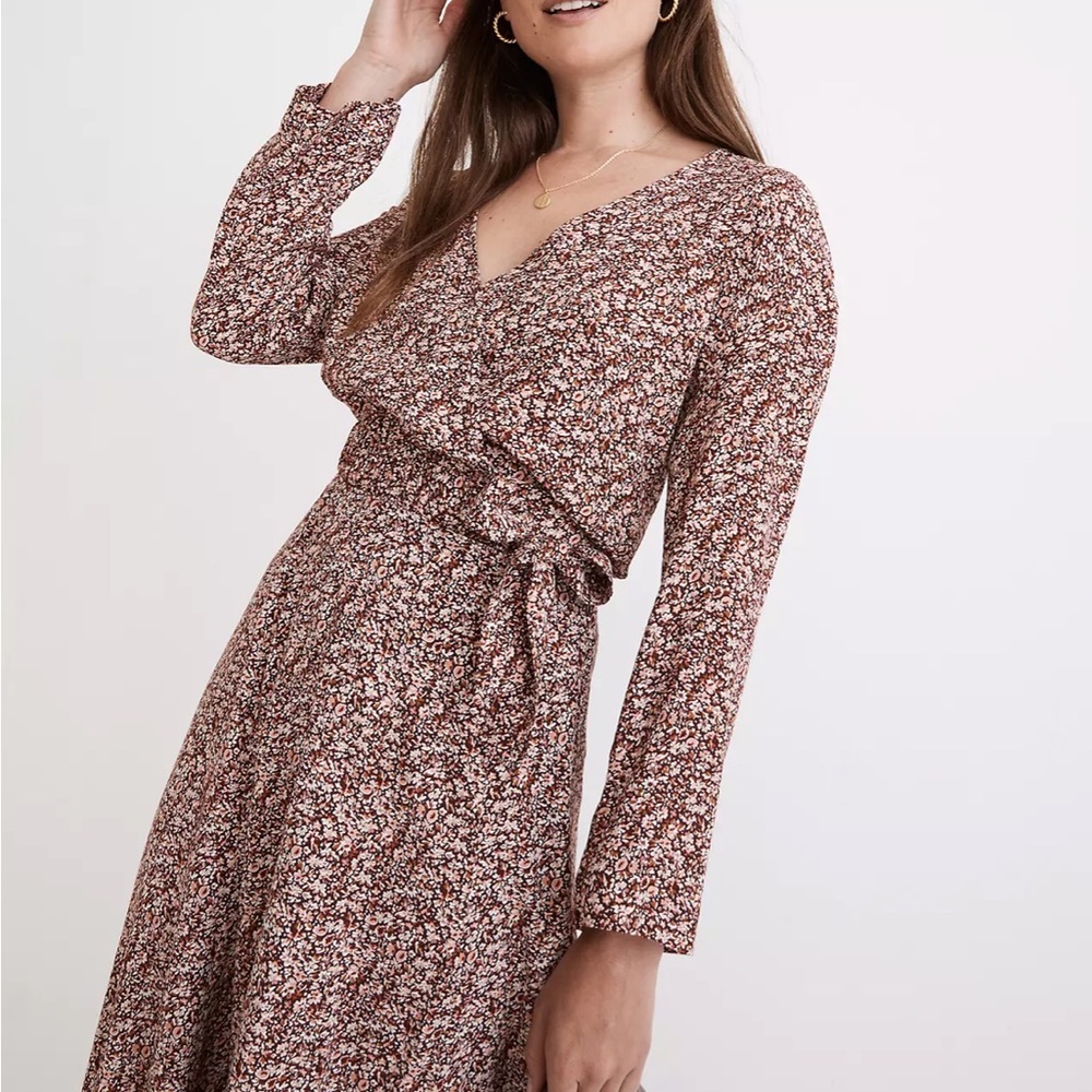 Madewell tie front wrap top